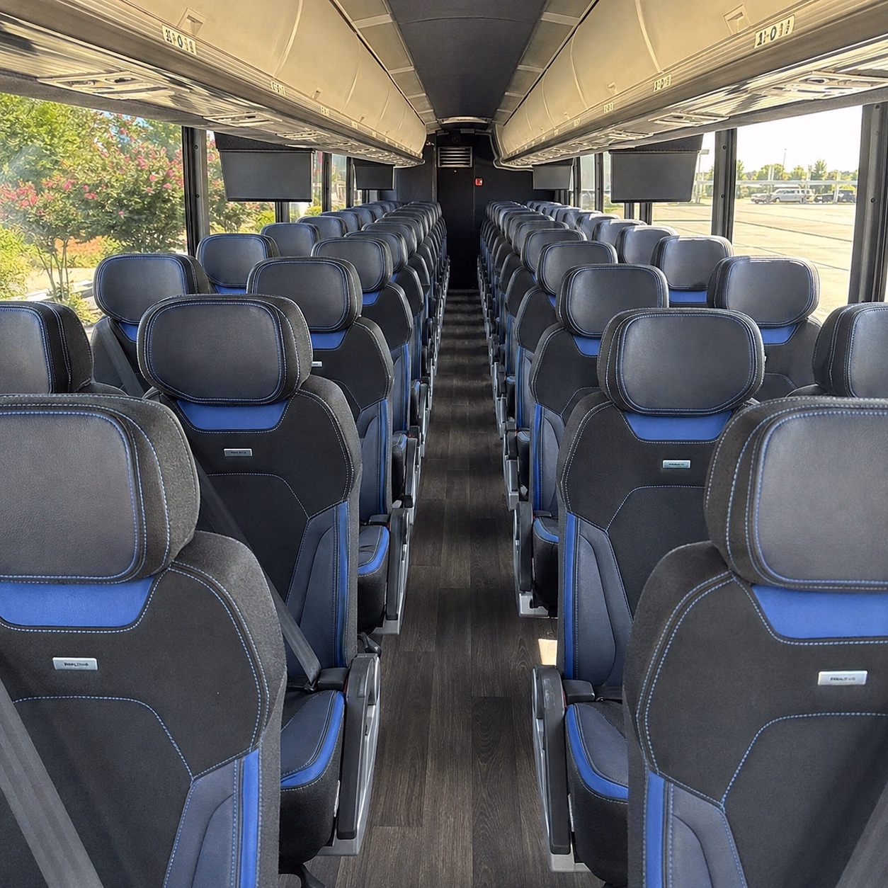 sugar land charter bus rental interior